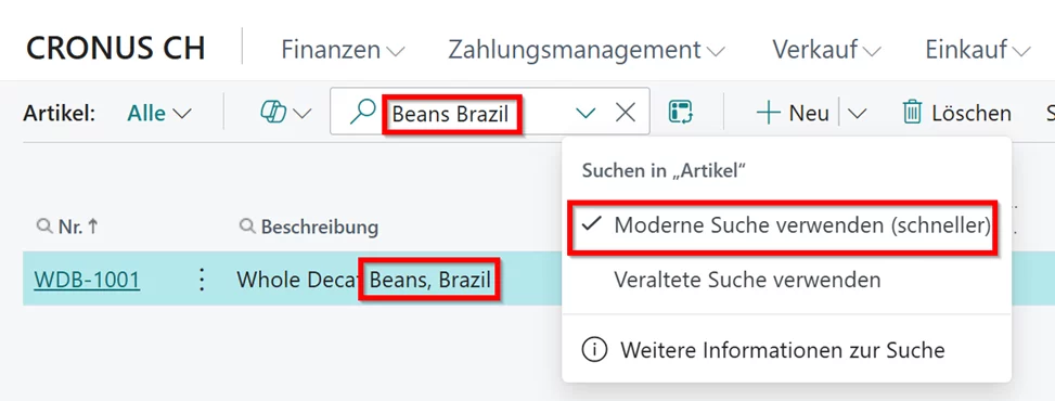 Mod Suche
